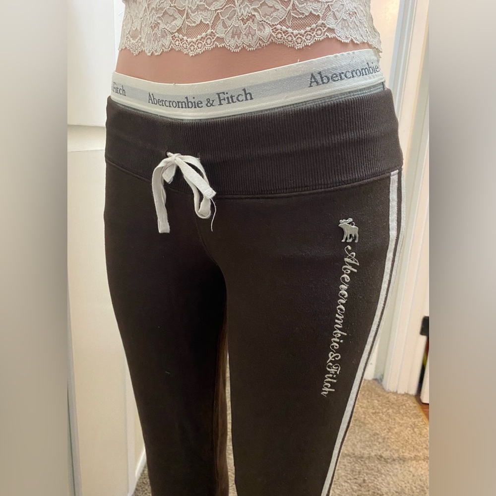 Vintage RARE Abercrombie brown low rise flare sweats - Picture 14 of 14